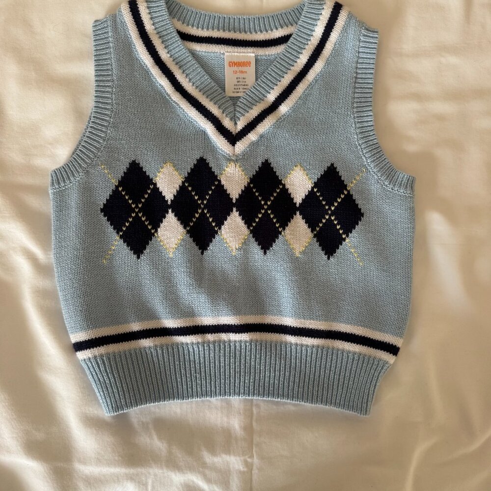 Gymboree 12-18 months boys argyle sweater vest
